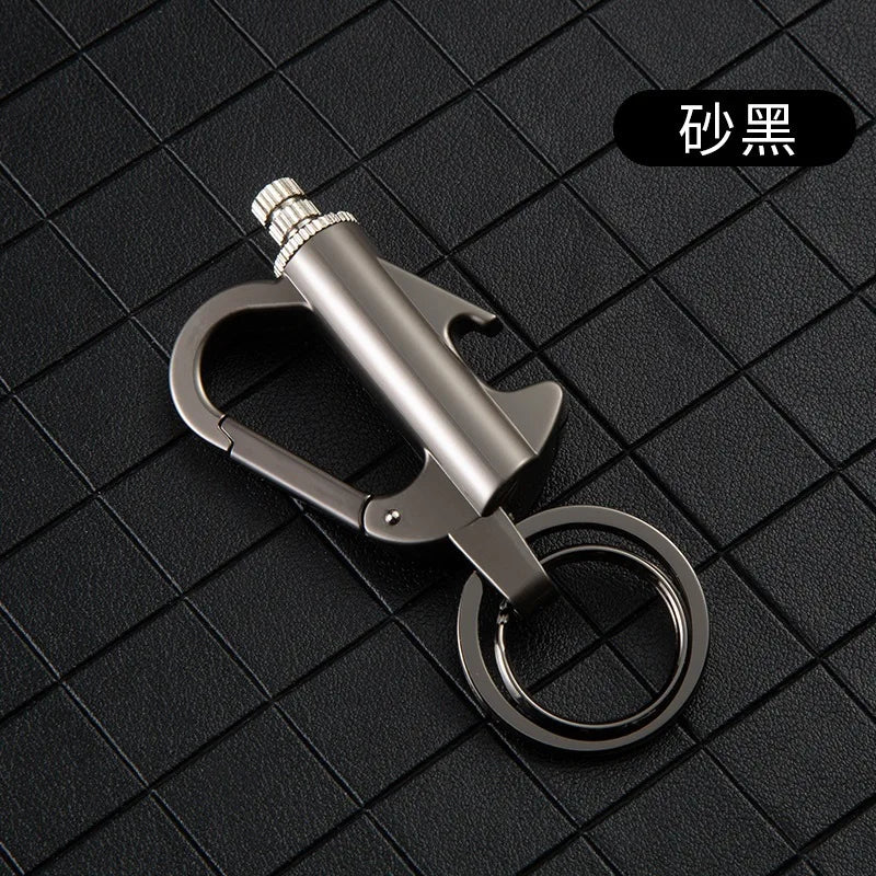 Multi functional Keychain Outdoor Match Fuel Oil Igniter Home Suitable Bottle Opener Metal Durable Lighter