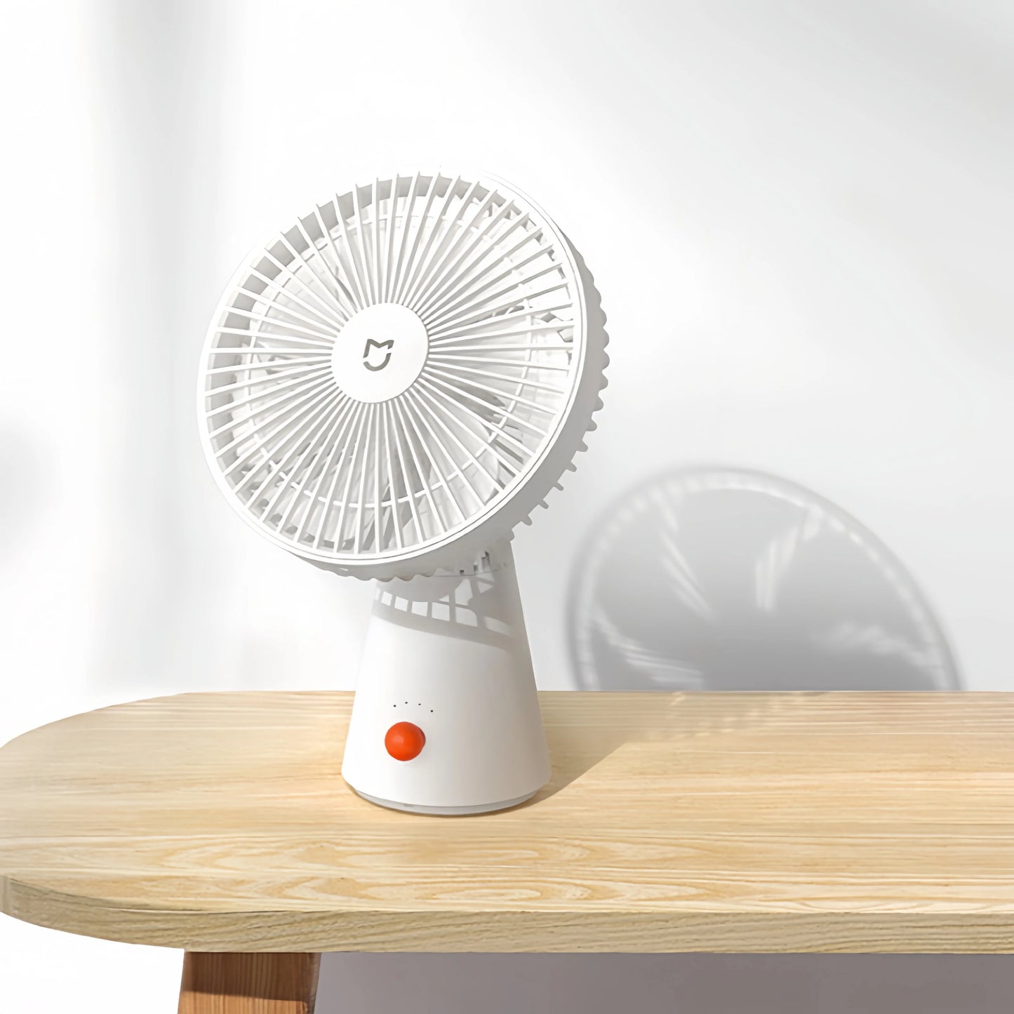 Mijia Portable Desk Fan USB Rechargeable Handheld Mini Electric Fans Cordless Air Cooling Small Fan 4 Gears Speed