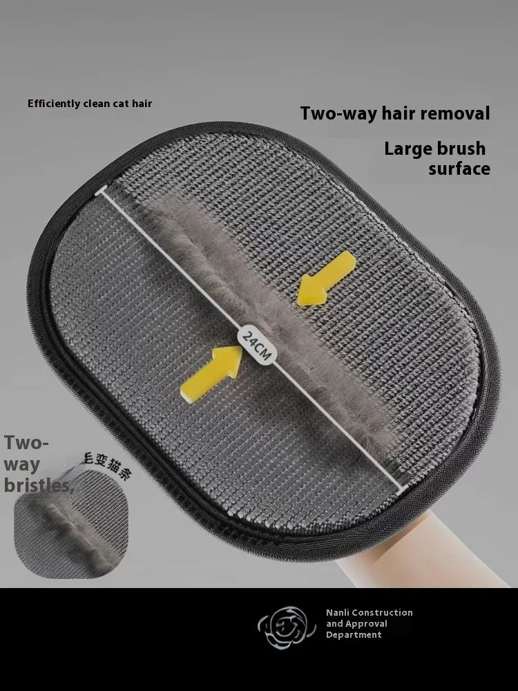 Upgrated Pet Hair Remover Glove Double-Sided Fur Gloves Cat Dog Fur Magnet Gloves For Washing Deshedding Cleaning Carpets Sofas