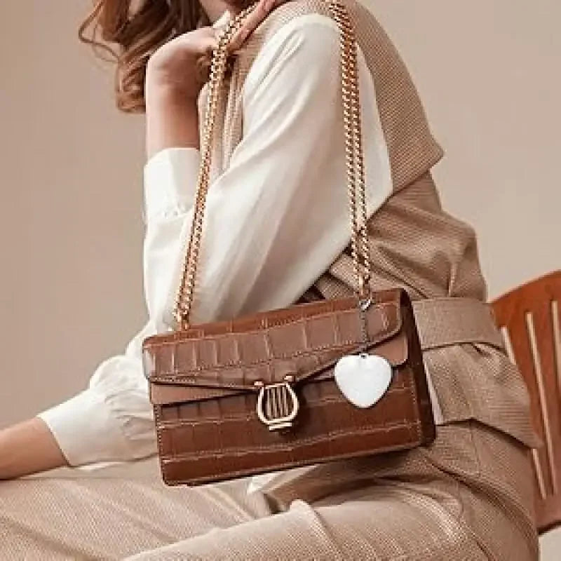 LED Handbag Light Bag Lamp Heart Round Shaped Touch Sensor Purse Light with Keychain Gifts for Women, Mother, Friends