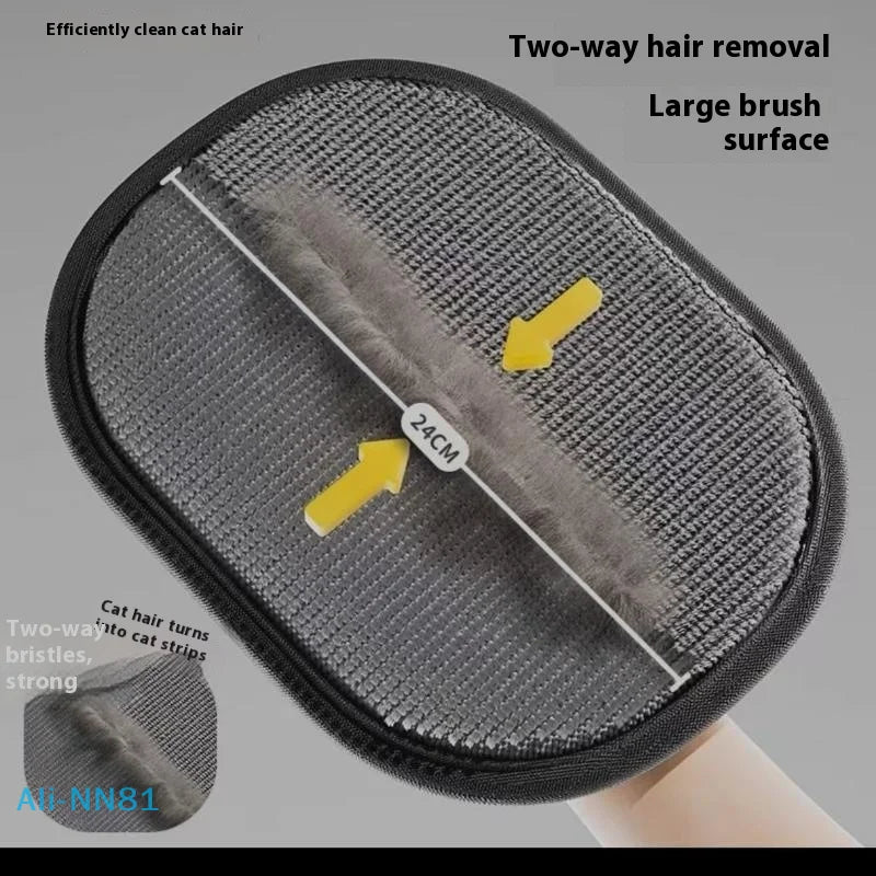 Upgrated Pet Hair Remover Glove Double-Sided Fur Gloves Cat Dog Fur Magnet Gloves For Washing Deshedding Cleaning Carpets Sofas