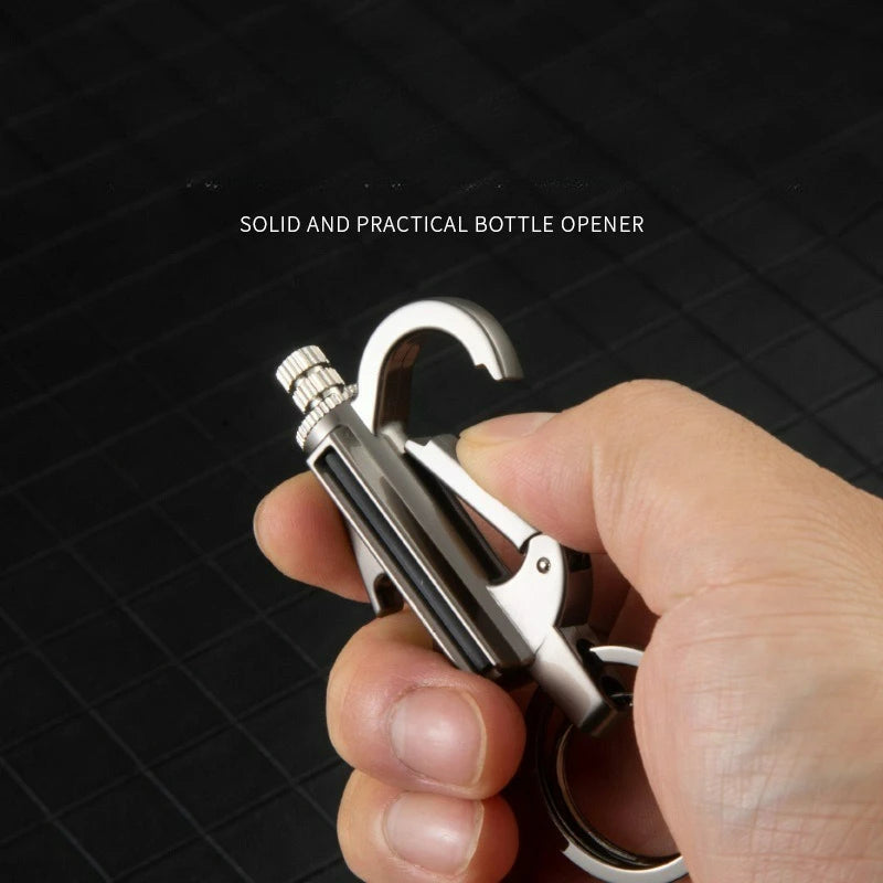 Multi functional Keychain Outdoor Match Fuel Oil Igniter Home Suitable Bottle Opener Metal Durable Lighter