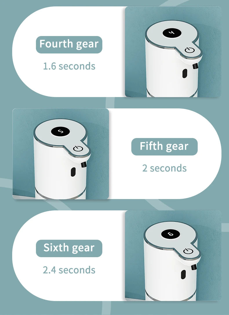 380ML P18 Digital Display 6-Levels Adjustable Foam/Liquid Control Waterproof Automatic Sense Soap Dispenser For Kitchen Bathroom