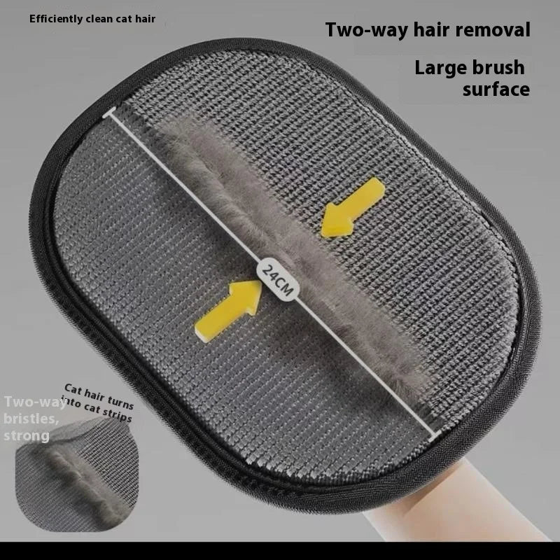 Upgrated Pet Hair Remover Glove Double-Sided Fur Gloves Cat Dog Fur Magnet Gloves For Washing Deshedding Cleaning Carpets Sofas