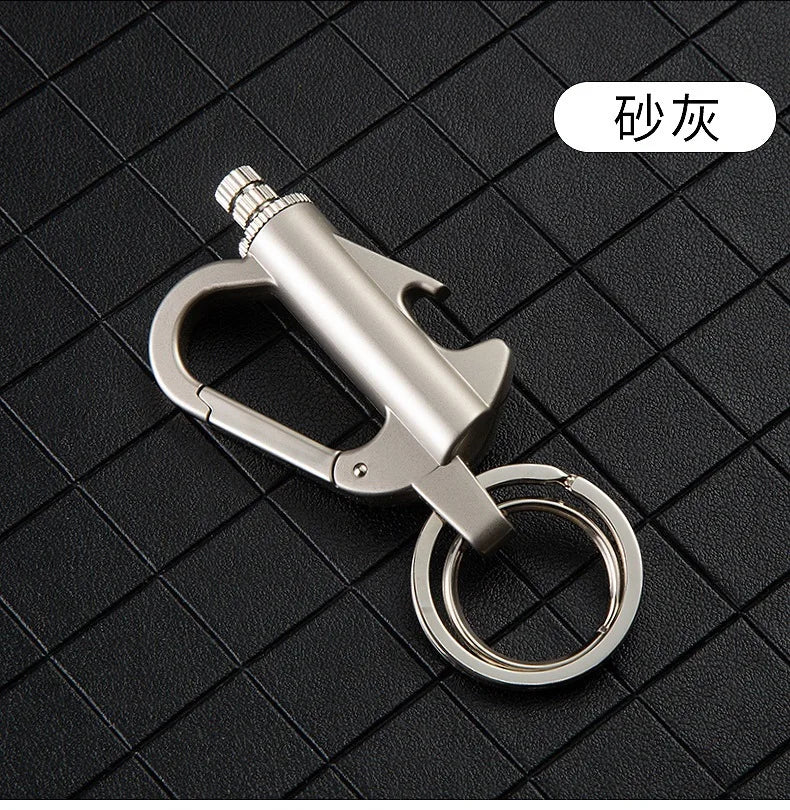 Multi functional Keychain Outdoor Match Fuel Oil Igniter Home Suitable Bottle Opener Metal Durable Lighter