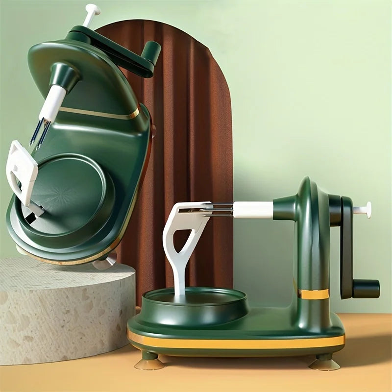 3-in-1Hand-cranked Rotating Fruit/Vegetable Peeler Stainless Steel Blades Apple Cutter Household Peeling Machine Kitchen Gadgets