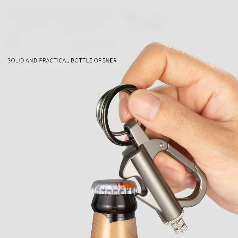 Multi functional Keychain Outdoor Match Fuel Oil Igniter Home Suitable Bottle Opener Metal Durable Lighter