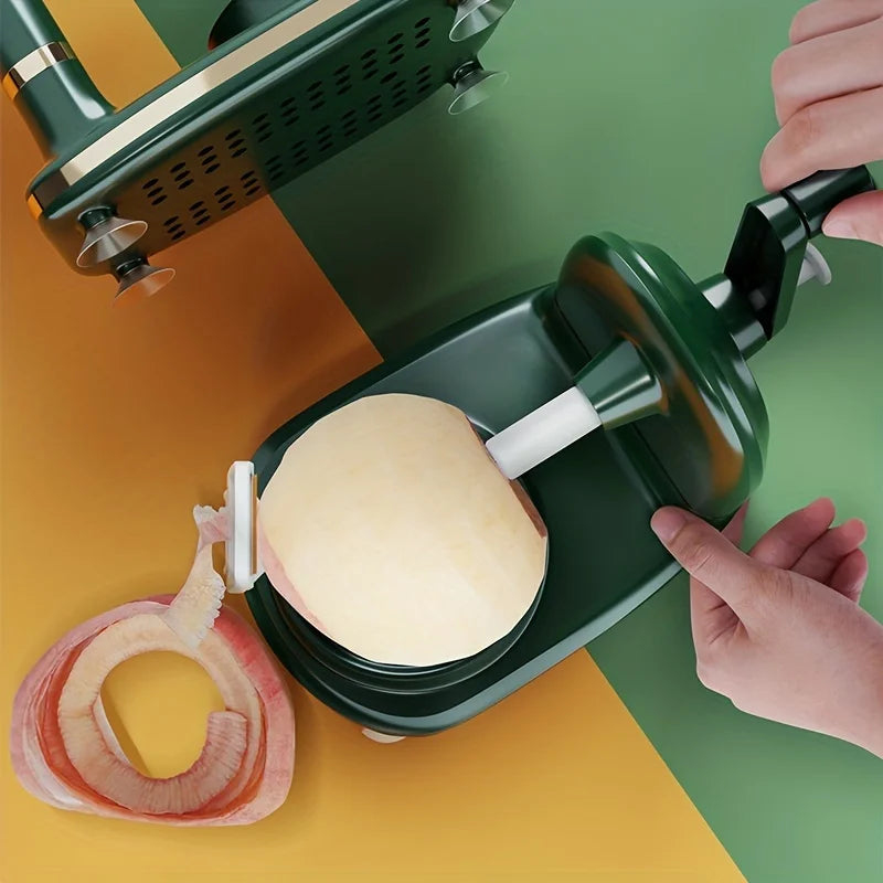 3-in-1Hand-cranked Rotating Fruit/Vegetable Peeler Stainless Steel Blades Apple Cutter Household Peeling Machine Kitchen Gadgets