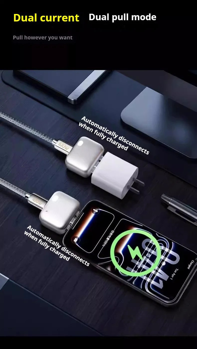 140W Smart Full Charge Self-Cut Type-C Adapter, Universal Auto Disconnect for Night Charging, Overcharge Prevention Separator