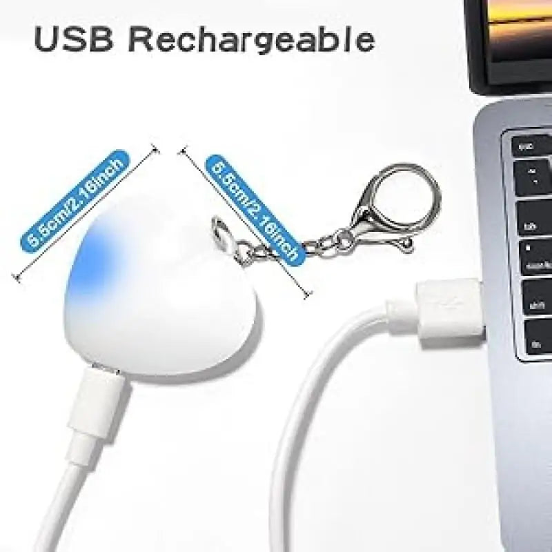 LED Handbag Light Bag Lamp Heart Round Shaped Touch Sensor Purse Light with Keychain Gifts for Women, Mother, Friends