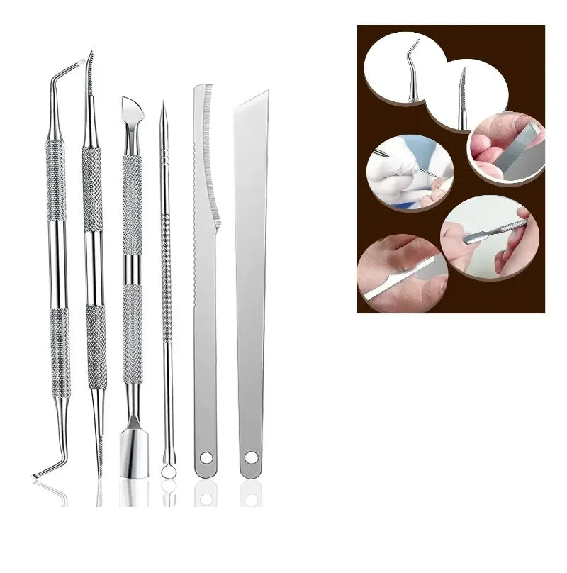 Foot Care Kit Callus Remover File Dead Skin Shaver Cuticle Pusher Pedicure Tools for Hard Tough Skin Beauty Health