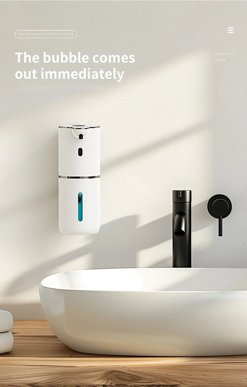 380ML P18 Digital Display 6-Levels Adjustable Foam/Liquid Control Waterproof Automatic Sense Soap Dispenser For Kitchen Bathroom
