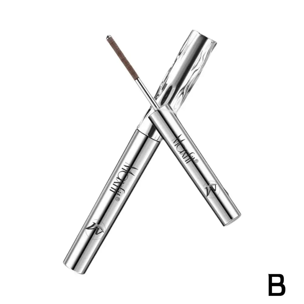 Metal Iron Lashes Mascara Waterproof Silk Fiber Mascara Black Long Curling Eyelash Extensions Non-clumping Eyes Makeup Cosmetics