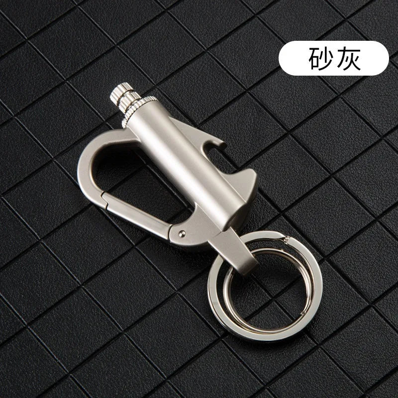 Multi functional Keychain Outdoor Match Fuel Oil Igniter Home Suitable Bottle Opener Metal Durable Lighter