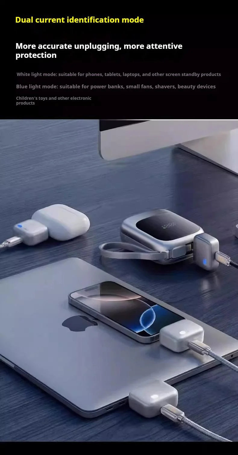 140W Smart Full Charge Self-Cut Type-C Adapter, Universal Auto Disconnect for Night Charging, Overcharge Prevention Separator