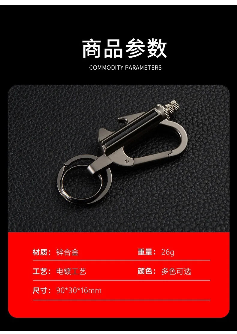 Multi functional Keychain Outdoor Match Fuel Oil Igniter Home Suitable Bottle Opener Metal Durable Lighter