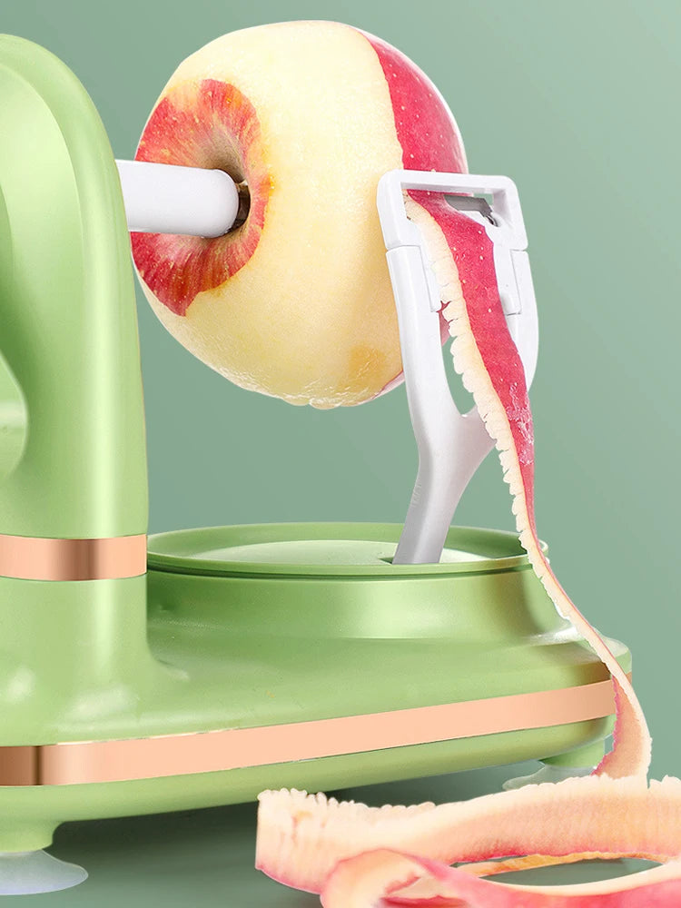 3-in-1Hand-cranked Rotating Fruit/Vegetable Peeler Stainless Steel Blades Apple Cutter Household Peeling Machine Kitchen Gadgets