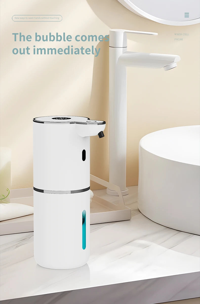 380ML P18 Digital Display 6-Levels Adjustable Foam/Liquid Control Waterproof Automatic Sense Soap Dispenser For Kitchen Bathroom